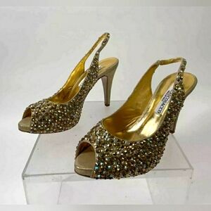Francescosacco Italy Designer Beaded Studded Slingback Pump Heel- EU 37 or 6.5